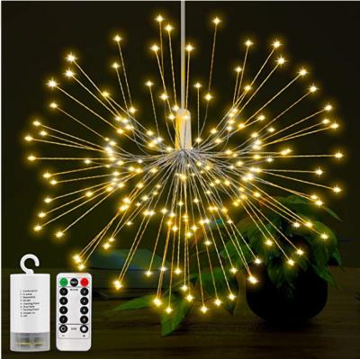 China Decorative Holiday 100 LED Bouquet Shape Firework String Lights Battery Operated With Outdoor for sale