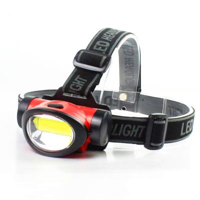 China 603-B COB 3W LED Camping Headlamp Multifunctional Pocket Carry LED Headlight 3*AAA Battery Cable Head Lamp for sale