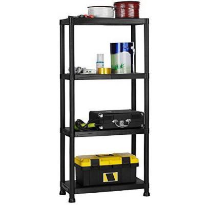 China Other 4 Tier Black Shelving Plastic Shelving Storage Unit Shelf (6030P-4T) for sale