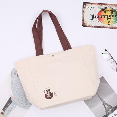 China Wholesale Fashion Cotton Handled Hand Shopping Bag for sale