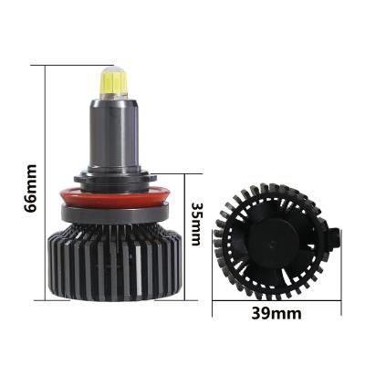 China 2021 aluminum new design 8 sided wide driver-beam headlight csp 30W 60W 4500lm 9000lm with external fan driver H8 H9 H11 led for sale