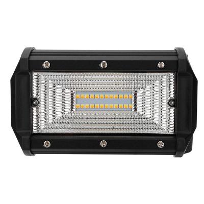 China Best Selling Die Cast Aluminum Housing In Amazon Emark Dual Row Flood Led Bars Lugs 5inch 72w Led Work Light Bars Waterproof IP67 for sale