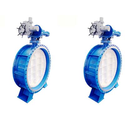 China DN1500 PN25 Eccentric Multi-turn Electric Metal Operation Triple Actuator Triple Actuator Butterfly Valve for sale