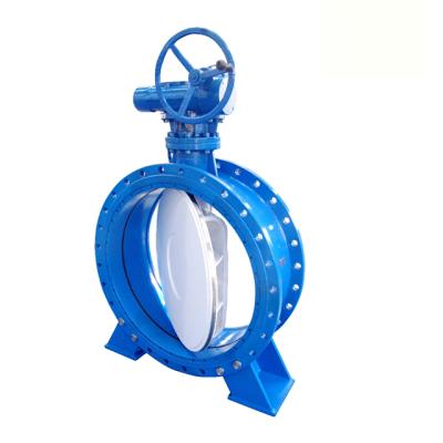 China Sewage DN500 PN 16 three seal class300 eccentric hard flange end butterfly valve for sale