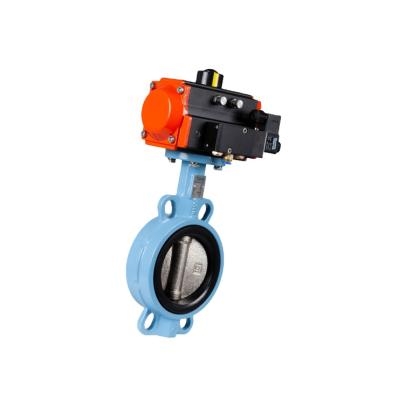 China Sewage made in china high quality pneumatic wafer butterfly valve for sale