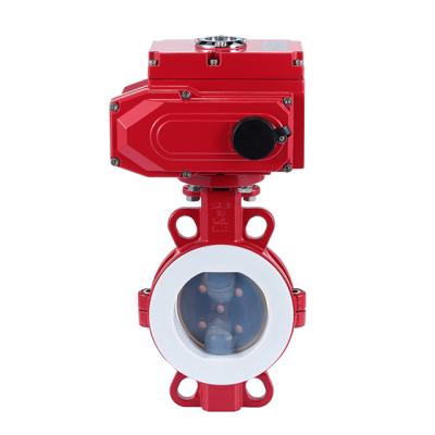 China General Stainless Steel Valve F4 Hydroxamic Acid Resistant Fluorine Jacketed Butterfly Valve With dn500 for sale