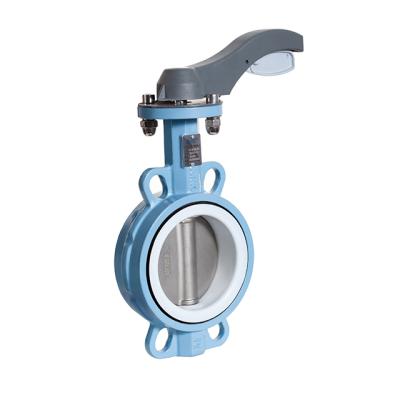 China Good Quality Sewage 2 Inch Wafer Worm Resilient Butterfly Valve With DN100 With PTFE for sale