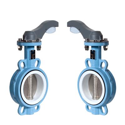 China 2021 High Quality Sewage Valve PTFE Jacketed LeverWater Butterfly Valve for sale