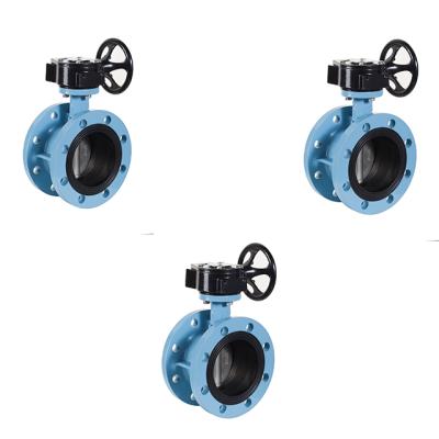 China High Quality Sewage Warranty Flange Valve Worm Gear Flange Butterfly Valve for sale