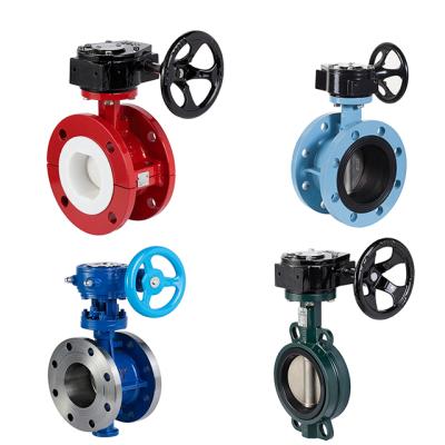 China DN400 Sewage Iron Butterfly Valve Ductile Worm Gear Butterfly Valve for sale