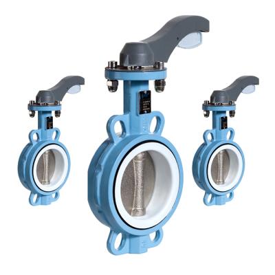 China Manual Welded Sewage Stainless Steel Butterfly Valve Worm Wafer Butterfly Valve for sale