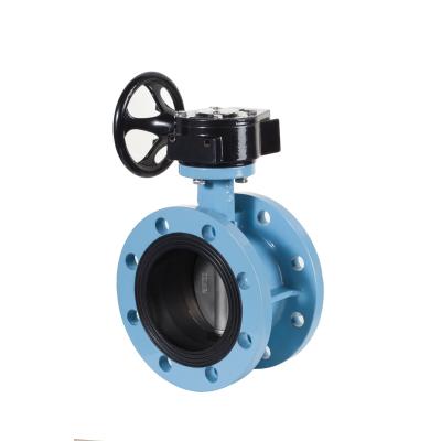 China DN100 Sewage Ductile Double Water Worm Gear Butterfly Valve Flanged Type Butterfly Valve Water for sale