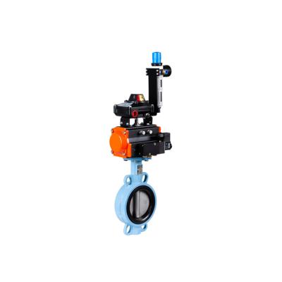 China Sewage Double Flanged Offset Double Eccentric Butterfly Valve With Pneumatic Electric Actuator Gat for sale