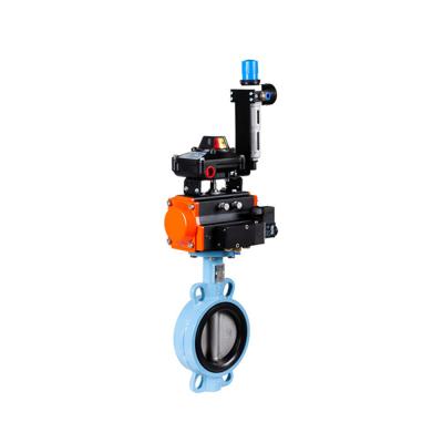 China Cheap Price Sewage Cast Iron Center Line Hook Butterfly Valve With Pneumatic Actuator for sale