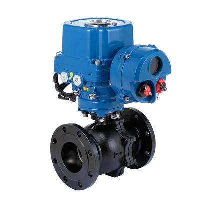 China Floating Type Explosion Proof Motorized Electric Actuated Sewage Ball Valve Ball Valve for sale