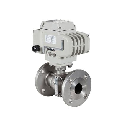 China ISO14001 Sewage Flanged Hard Seal Electric Motorized Water Ball Valve for sale