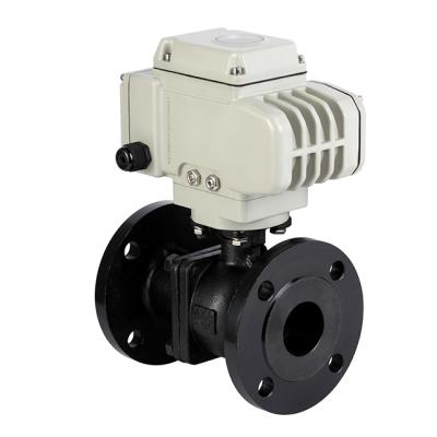 China Sewage Stainless Steel 12V 24V 220V On Off Type Electric Water Flow Roller Ball Actuator Motorized Valve for sale