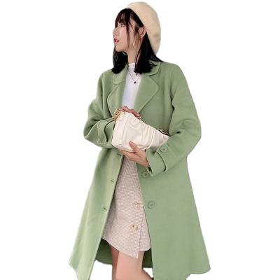 China 2021 Price Solid Color Of Cashmere Coats Women's Breathable Wool Cheap Long Coat Outwear for sale