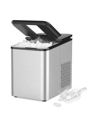 China Hotel IC1206 Aquart Portable Compact Countertop Automatic Ice Cube Maker Machine with Ice Scoop and Self Cleaning 26lbs/day for sale