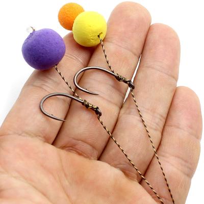 China Carp Hook Matt Black Barb Krank Shank Hook Multi-size Fishing Tackle Carbon Steel Krank Leg Hook for sale