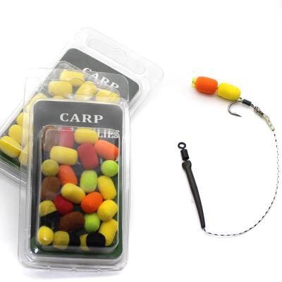 China Eco-Friendly Carp Bait EVA Pop Up Foam Boilies Floating Carp Fishing Lures Bait Double Color Pop Up Hair Rig Hookbait Boilies for sale