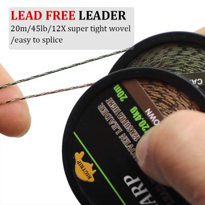 China 20 m lead free woven leader for carp fishing 231 for sale