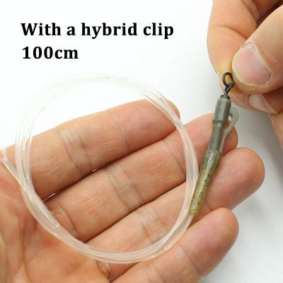 China 100cm Carp Fishing Line Fluorocarbon Line Group For Hair Rigs Carbon Sinker Line With Hybrid Line Carp Clip Carp Fishing Tackle FC-002 for sale