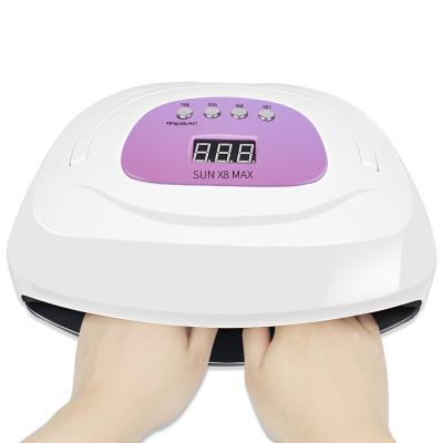 China Sun X8 Max Two Hands Portable LED High Power 150W LED Gel 2.0 Smart Fast Cure Nail UV Lamp for sale