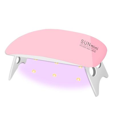 China UV Led Nail Lamp For Curing Hot Selling Mini Uv Nail Lamp Gel Polish 2021 6W Sun Gel Light Nail Polish Dryer for sale