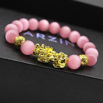 China Hot Selling FASHIONABLE Stone Bead Crystal Buddha Good Luck Wealth Feng Shui Pixiu Bracelets For Women Men Jewelry for sale