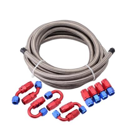 China Engine Turbo Cooling Silicone Hose Hao Fa AN6 Transmission Hose Fittings With Braided Rubber Line Stainless Steel Hose Kit Hydraulic Fuel Injection Hose for sale