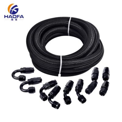 China Modified vehicles oil cooling system an6 synthetic rubber hose 5 meters and hydraulic hose swivel end 10 set aluminum transmission suit connector hose ends for sale