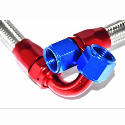 China Haofa UNIVERSAL Custom High Temperature Straight Aluminum Oil/Fuel/Water/Fluid/Pipe Fittings Fittings PTFE Tube Swivel Pipe Fittings for sale