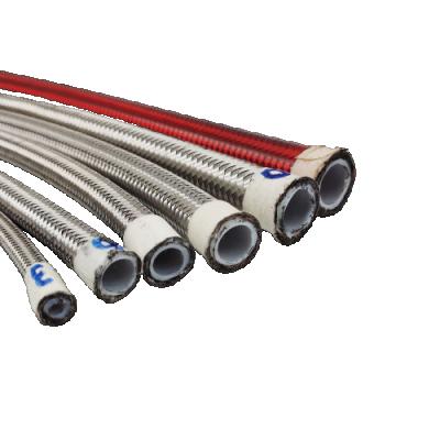 China auto stainless steel ptfe high pressure braided hose one line ptfe brake hose saej1401 ptfe brake hose -4 with stainless steel for sale