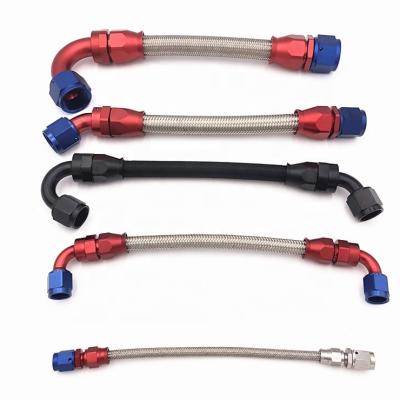 China 6AN 8AN 10AN Oil Cooler Hose Fuel Line Racing Car Braided Stainless Steel Braided Hose AN4 AN6 AN8 AN10 AN12 for sale