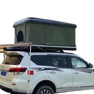 China Extended Type Hard Shell Car Roof Top Tent Outdoor Camping With Car Side Tent for sale