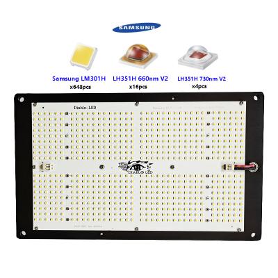 China Seed Starting Top Samsung Diablo QB648V2 board 170W led growth light with LH351H 730nm For 2x2FT planting tent for sale