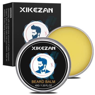 China XIKEZAN Amazon Beard Grooming Replenishing Hot Selling Black Balm Promotes Beard Growth Oil Balm Beard Products for sale