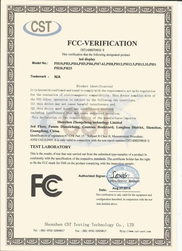 FCC - Shenzhen Yake LED Tech Co.,Limited