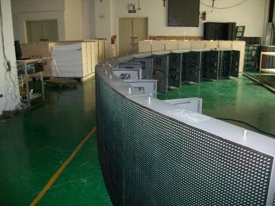 China wide viewing angle Curved LED Display , P20 high performance advertising led screen for sale