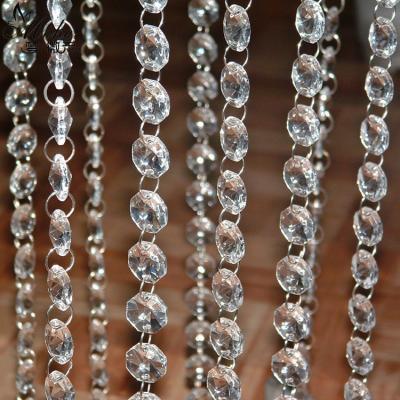 China The Crystal Store Restaurant Hotel Octagon Crystal Home Decoration Pearl Crystal Beaded Garland Chandelier Pendants Cystal for sale