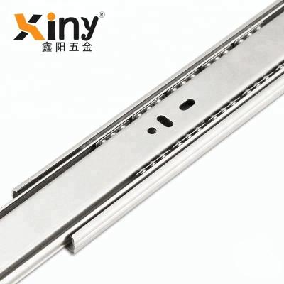 China 3 Fold Ball Bearing Width 42mm Under Mount Drawer Slide Sideboard Soft Narrow Slide Rails For Furniture for sale