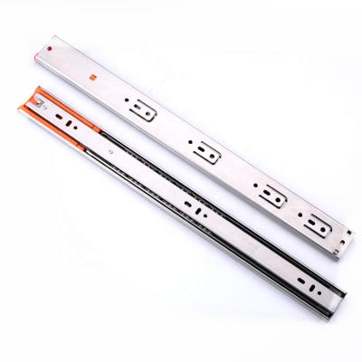 China 3 Fold Ball Bearing Soft Narrow Drawer Slide Rail Slides Steel Furniture Drawer Slide for sale