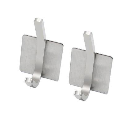 China Sustainable Mid Century Modern Self Adhesive Anti Skid Hangs Wall Mount Metal Hooks For Clothes Hanger for sale