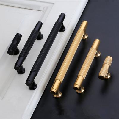 China Bedroom Furniture Modern Knurling Aluminum Alloy Furniture Handle Hardwares Home Handles And Knobs for sale