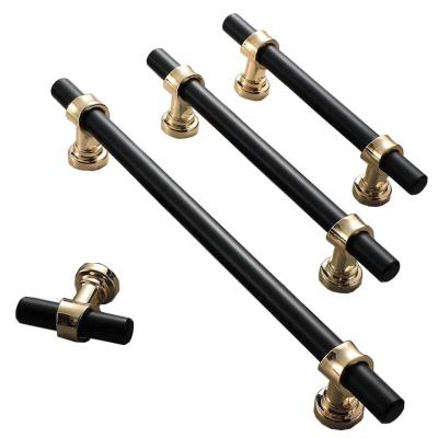 China Wholesale Modern Cabinet Zinc Alloy Black Color Cabinet Kitchen Drawer Pull Handle for sale