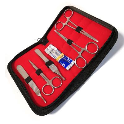 China Suture Tool Kit for Students 10 Piece Stainless Steel Suture Training Tool Kit for Young Male Veterinary, Biology and Dissection Medical Students for sale