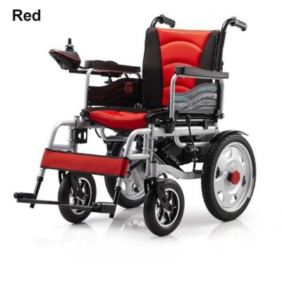 China Steel Frame Lithium Battery Foldable Electric Wheelchair 108x65x91cm for sale