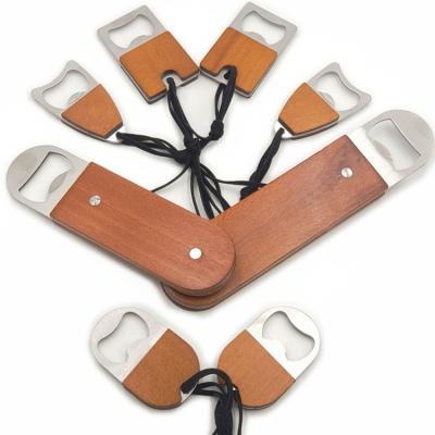 China Wholesale Custom Wooden Bottle Openers Logo Handle Bar Wood Bottle Opener Wooden Bottle Opener for sale