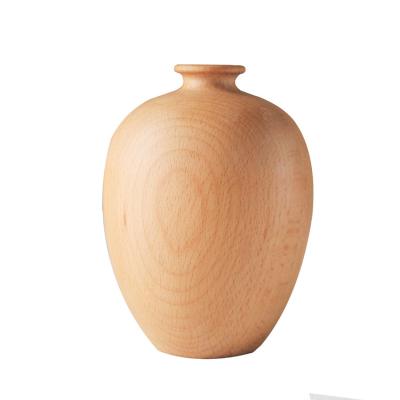 China Art Decor Wooden Flower Vases Wooden Vase For Decorative Teak Mini Cheap Wooden Flower Vases Home Decor for sale